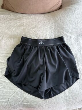 ALO Yoga Black Athletic High-Waist Shorts